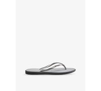 Havaianas Womens Havaianas Slim Point Rubber Flip Flops Steel Grey 8