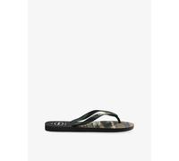 Havaianas Womens Havaianas Top Camu Rubber Flip-Flops Black/Olive Green 8