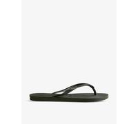 Havaianas Womens Havaianas Top Embossed Logo Rubber Flip-Flops Green Olive 8