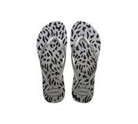 Havaianas Women's Leopard Slim Animals Flip Flop, gray, 38.5/39 EU