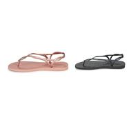 Havaianas Women's Luna Flip-Flop, Black, 6/7 UK