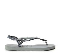 Havaianas Womens Luna Premium Ii Steel Grey 33 Flip Flops Summer Pool Beach