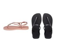 Havaianas Women's Luna Sandals, Crocus Rose, Black, 6/7 UK
