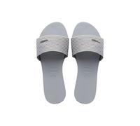 Havaianas HAV YOU MALTA METALLIC City Womens Sliders Ice Grey - UK 8