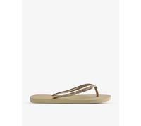 Havaianas Womens Sand Grey Slim Glitter Ii Rubber Flip Flops 8