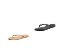 Havaianas Women's Slim Flip Flops, Brown (Rose Gold), 6/7 UK, Women's, Slim, Flip Flop, Black, 5 UK