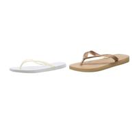 Havaianas Women's Slim Flip Flops, White, 6/7 UK, Women's, Top Tiras, Flip Flop, Rose Gold, 6/7 UK