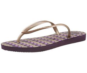 Havaianas Women's Slim Fresh Flip Flops, Aubergine, 6/7 UK