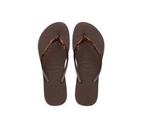 Havaianas Women's Slim Glitter Dark Brown | Size: 6-7 Havaianas Brown 6-7