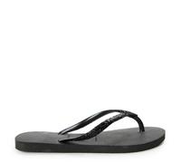 Havaianas Womens Slim Glitter Ii Black Dark Gre Flip Flops Summer Pool Beach