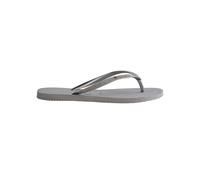 Havaianas Womens Slim Glitter Ii Ice Grey 37 38 Flip Flops Summer Pool Beach