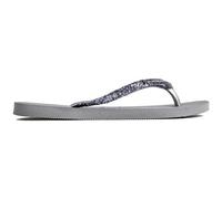 Havaianas Womens Steel Grey Slim Glitter Ii Rubber Flip Flops 3/4