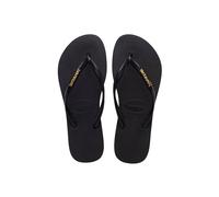 Havaianas - Women's Slim Logo Metallic - Sandals size 37/38, grey/black