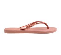 Havaianas - Women's Slim Logo Metallic - Sandals size 3/4, pink/brown