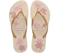 Havaianas Women's Slim Organic Flip Flop Sandal, Beige, 7.5/8 UK