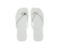 Havaianas women's Slim Square Centenary Diamond Sandals, White, 7.5/8 UK