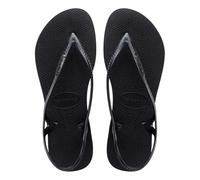 Havaianas Womens Black Sunny II Slingback Rubber Sandals 5