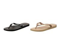 Havaianas, Women's, Top Tiras, Flip Flop, Rose Gold, 6/7 UK Unisex Adult's Flip Flops, Black (6/7 UK)