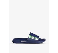 Havaianas Womens Vy Blue Basil Flag-print Rubber Sliders 11/12