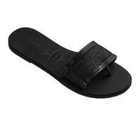 Havaianas Womens You Angra Glitter Black 35 36 Flip Flops Summer Pool Beach