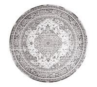 Havana Black and White Round Rug - 200cm x 200cm