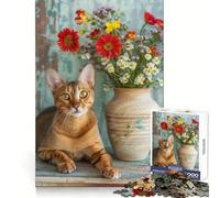 Havana Brown Cat Puzzle for Adults 1000 Pieces Logic Game Creative Fun Pattern Assemble Unique Gift (38x52cm)