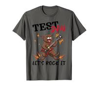 Havana Brown Cat Student Play Guitar Test Day Lets Rock It T-Shirt