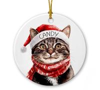 Havana Brown Tree Decorations Double Sided Christmas Tree Hanging Ornament With Gold String Xmas Pendant For New Years Office Holiday