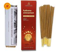 Havana Cinnamon Incense Sticks Exotic-Calming Cinnamon Incense (80 Sticks) Charcoal Free, Made from Upcycled Flowers | Give Gift of Winter Insence with Spicy & Sweet Tobaco Aroma (Incienso de Canela)