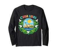Havana Cuba Libre Vintage El Morro Malecon Long Sleeve T-Shirt