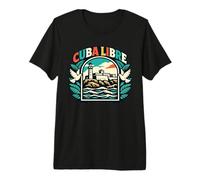 Havana Cuba Libre Vintage El Morro Malecon Premium T-Shirt