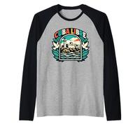 Havana Cuba Libre Vintage El Morro Malecon Raglan Baseball Tee