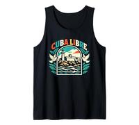 Havana Cuba Libre Vintage El Morro Malecon Tank Top