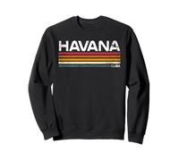 Havana Cuba Retro Stripes Design Cuba Travel Sweatshirt