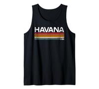Havana Cuba Retro Stripes Design Cuba Travel Tank Top