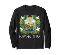 Havana Cuba Vintage El Morro Malecon Long Sleeve T-Shirt