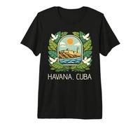 Havana Cuba Vintage El Morro Malecon Premium T-Shirt