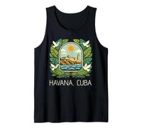 Havana Cuba Vintage El Morro Malecon Tank Top