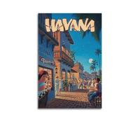 Havana Cuba Vintage Travel Poster Artworks Canvas Room Aesthetic Wall Art Prints Home Modern Decor 16x24inch(40x60cm)