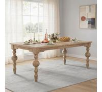 Havana Dining Table - 240cm - 10 Seater - Turned Legs - Natural - Wooden