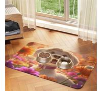 Havana Dog Pet Feeding Mat Dog Cat Eating Food Absorbent Leather Tablecloth for and Water Bowl Waterproof No Stains Quick Dry Non-Slip 17.72 * 11.8IN