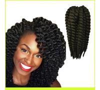 Havana Mambo Twist Crochet Braid Hair Extension Good Kanekalon Jumbo Braid Hair 12 Inch 70G/Pack(#1)