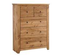 Havana Pine 3+2 Chest of Drawers Aztec Wax Finish Classic Storage Unit