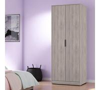 Havana Ready Assembled 2 Door Wardrobe in Grey Oak - Welcome Furniture | TJ Hughes