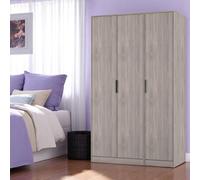Havana Ready Assembled 3 Door Wardrobe in Grey Oak - Welcome Furniture | TJ Hughes