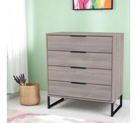 Havana Ready Assembled 4 Drawer Chest in Grey Oak - Welcome Furniture | TJ Hughes