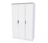 Havana Ready Assembled Wardrobe with 3 Doors - White Matt - Welcome Furniture | TJ Hughes