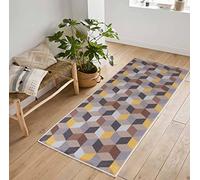 Havana Washable Non-Slip Kitchen Floor Mat, Arrow, Gold, 57x90cm