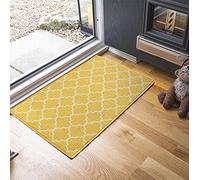 Havana Washable Non-Slip Kitchen Floor Mat, Trellis, Gold, 67x120cm