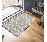Havana Washable Non-Slip Kitchen Floor Mat, Trellis, Grey, 160x220cm